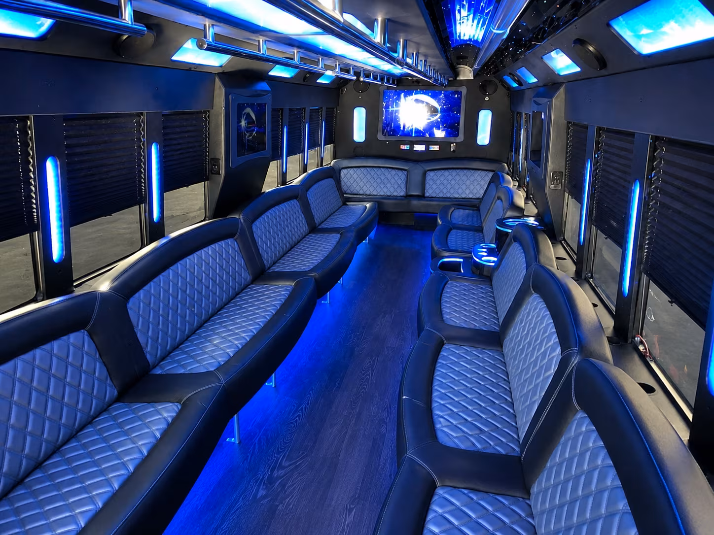 Miami Gardens Bachelor & Bachelorette Transportation party bus exterior