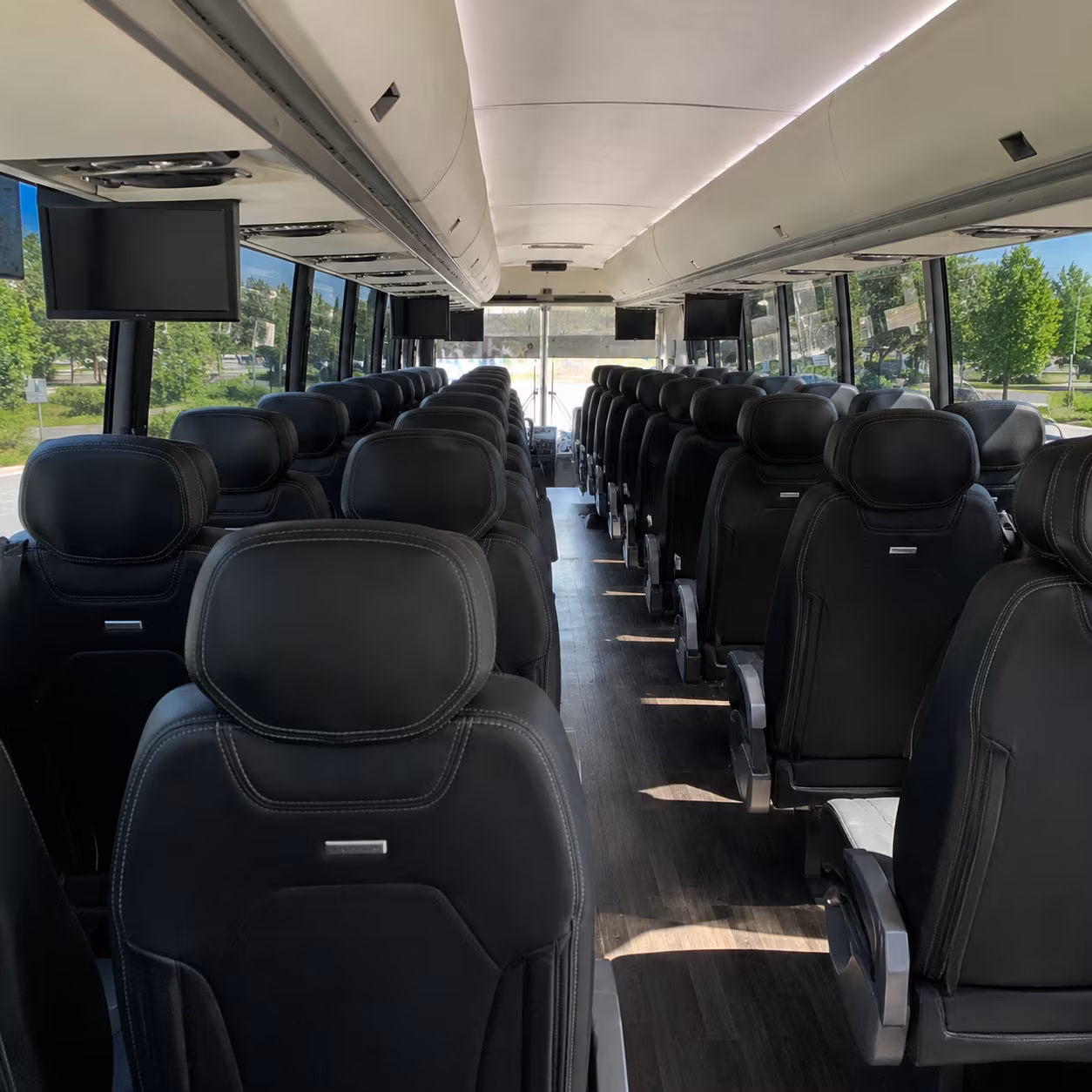 Miami Gardens School Event Transportation party bus interior