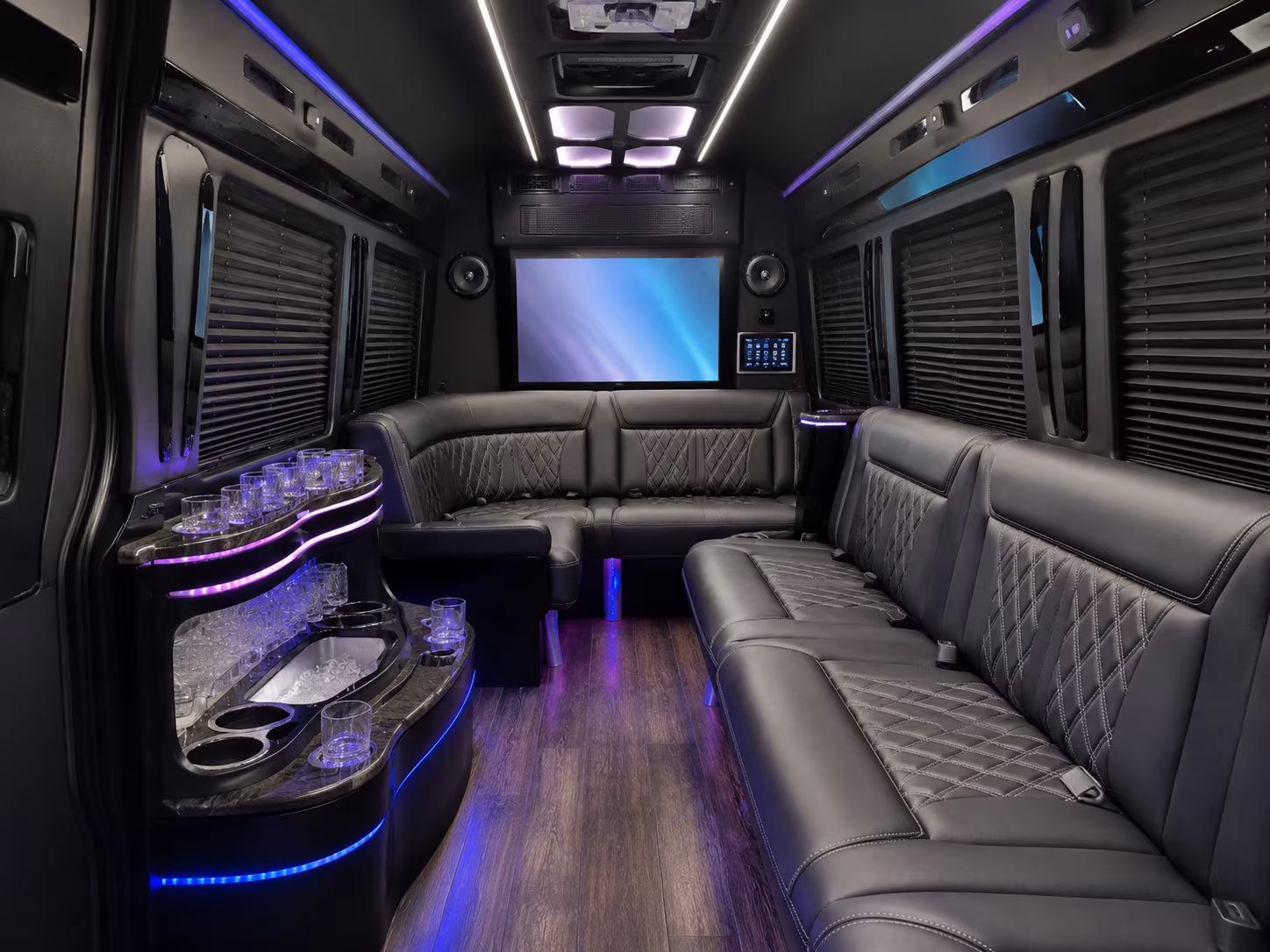 Miami Gardens School Event Transportation party bus exterior