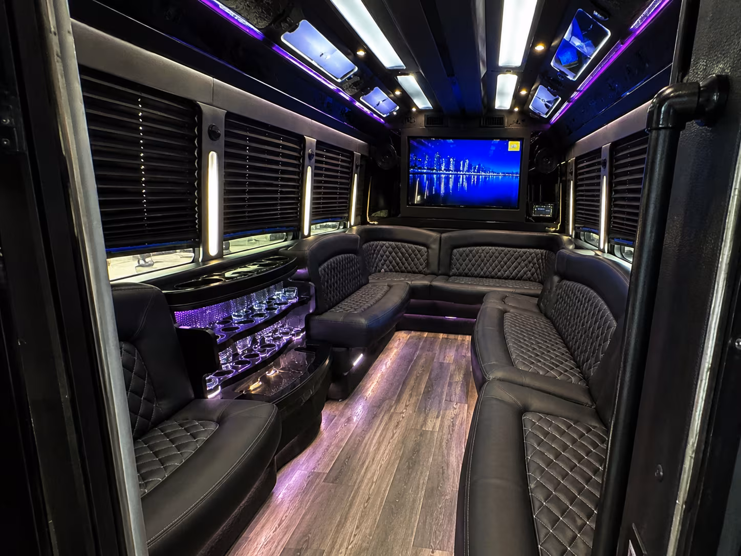 Miami Gardens Sporting Event Transportation party bus exterior
