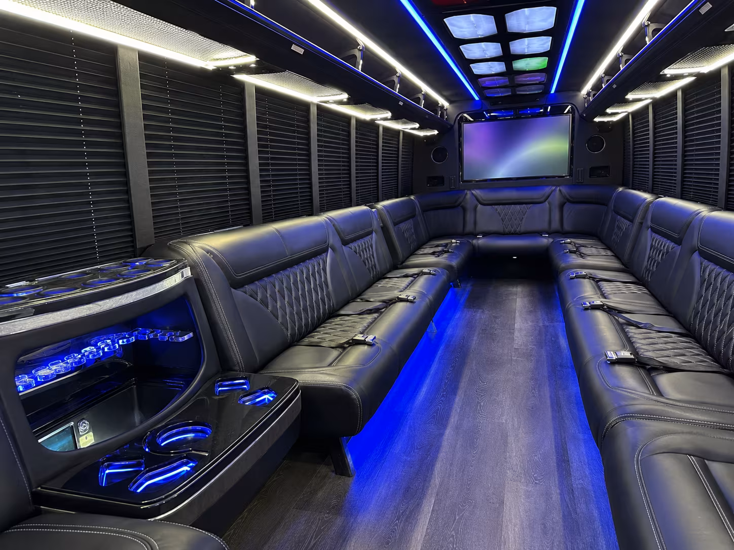 Miami Gardens Winery Tour & Pub Crawl Transportation party bus interior