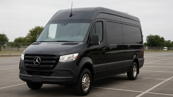 Exterior of Charter Bus Company Miramar's 14 Passenger Sprinter Limousine in Miramar