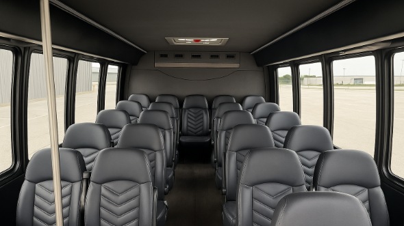 Interior of Charter Bus Company Miami Gardens's 25 Passenger Mini Bus in Miami Gardens