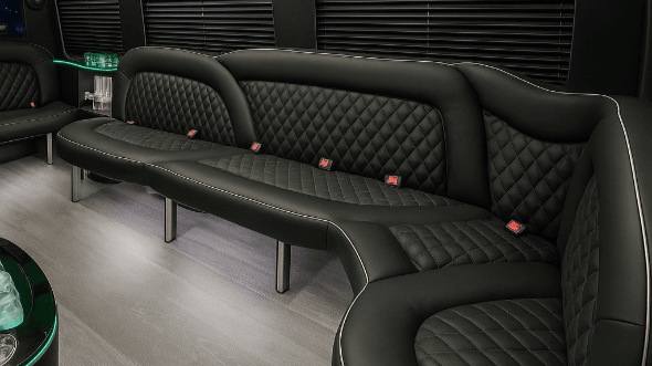 miami gardens 14 passenger sprinter limousine inside